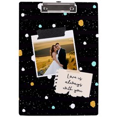 Personalized Dot Photo Name A4 Acrylic Clipboard