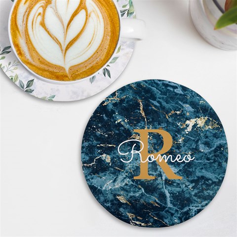 Personalized Initial Name Round Tile Coaster By Joe Front