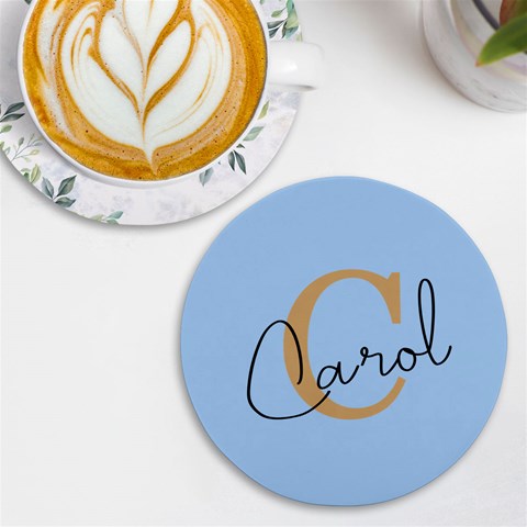 Personalized Initial Name Round Tile Coaster By Joe Front