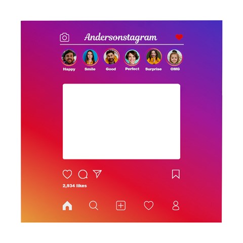 Personalized Instagram In Color Family Any Text Box Photo Frame By Joe Front