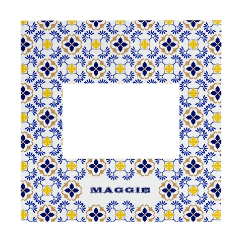 Personalized Traditional Tiles Pattern Any Text Name Box Photo Frame By Joe Front