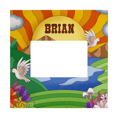 Personalized Sychedelic Pet Photo Name Box Photo Frame By Joe Front
