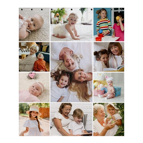 Personalized 11 Photo Family Shower Curtain By Joe 60 x72  Curtain