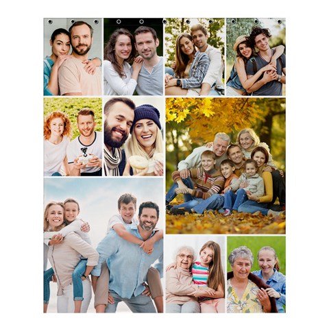 Personalized 10 Photo Family Shower Curtain By Joe 60 x72  Curtain