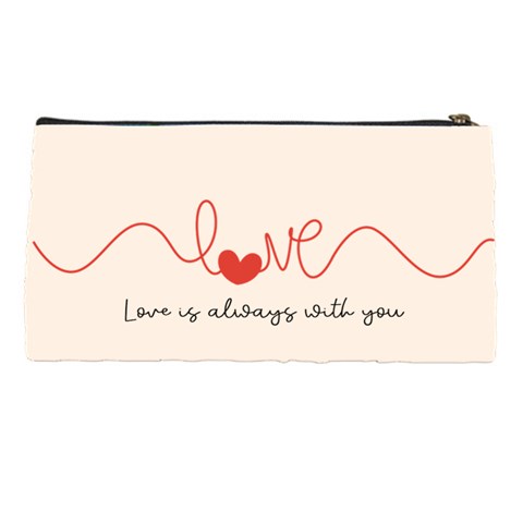 Personalized Love Line Collage Photo Pencil Case By Katy Back