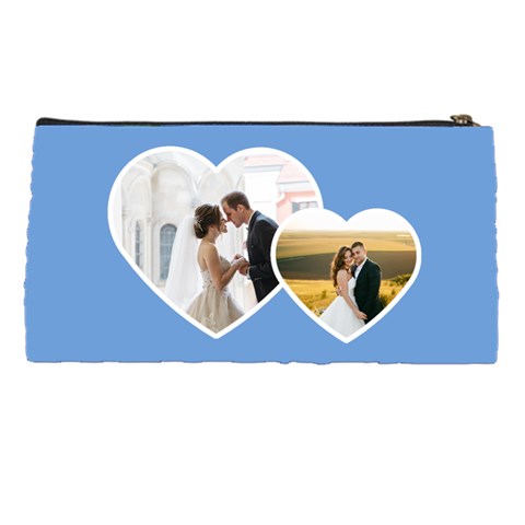 Personalized Heart Frame Photo Pencil Case By Katy Back