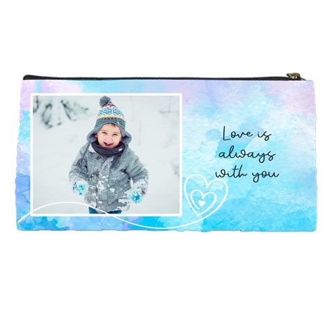 Personalized Heart Line Photo Pencil Case By Katy Back