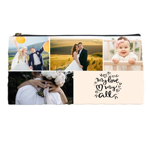 Personalized Collage Photo Pencil Case By Katy Front