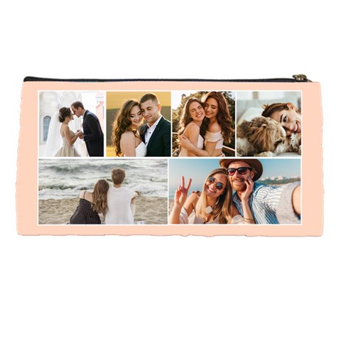 Personalized Collage Diamond Photo Pencil Case By Katy Back