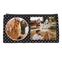 Personalized Dot Pattern Collage Photo Pencil Case