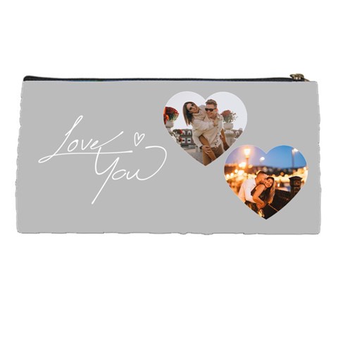 Personalized Love Text Collage Photo Pencil Case By Katy Back