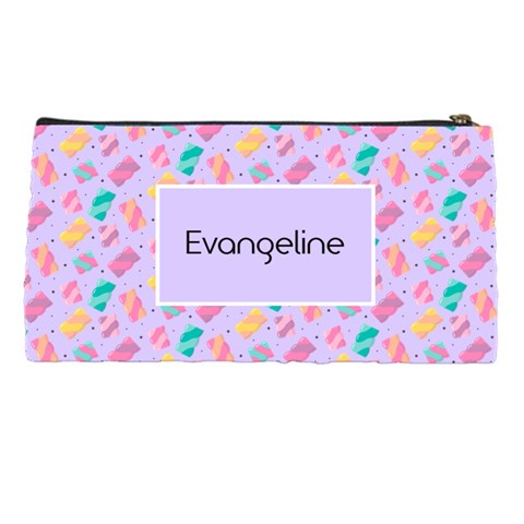 Personalized Cotton Candy Pattern Name Pencil Case By Katy Back