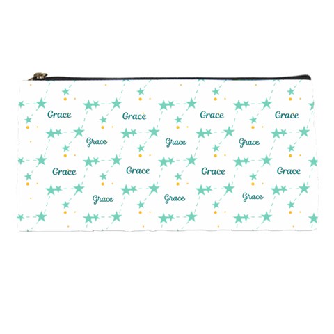 Personalized Star Pattern Name Pencil Case By Katy Front