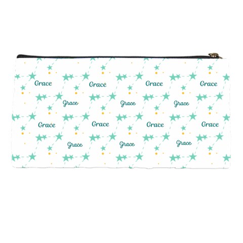 Personalized Star Pattern Name Pencil Case By Katy Back