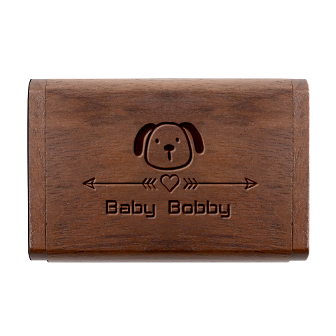 Personalized Pet Name Wood Oval Usb Flash Drive By Katy Box