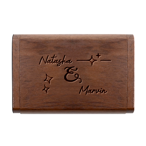 Personalized Shine Star Name Wood Oval Usb Flash Drive By Katy Box