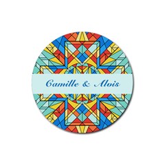Personalized Church Name Rubber Coaster (Round)