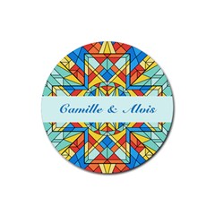 Personalized Church Name Rubber Coaster (round)