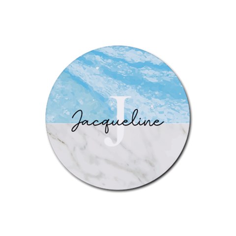 Personalized Mable Name Rubber Coaster (round) By Katy Front