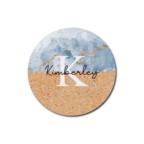 Personalized Mable Name Rubber Coaster (round) By Katy Front