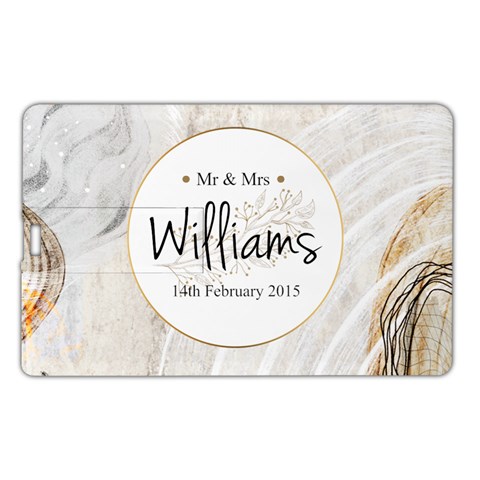 Personalized Marble Frame Wedding Family Name Card Style Usb Flash Drive By Joe Front