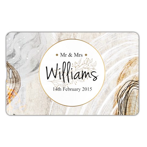 Personalized Marble Frame Wedding Family Name Card Style Usb Flash Drive By Joe Back