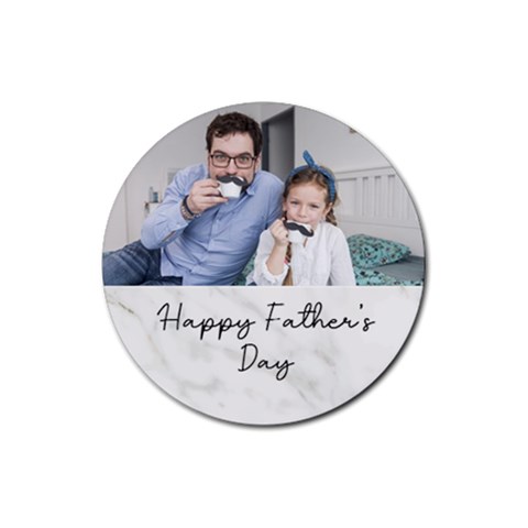 Personalized Half Mable Photo Rubber Coaster (round) By Katy Front