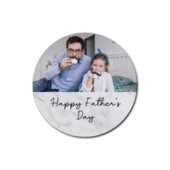 Personalized Half Mable Photo Rubber Coaster (Round)