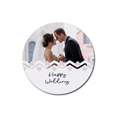 Personalized Love Frame Photo Rubber Coaster (Round)