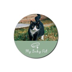 Personalized Pets Photo Rubber Coaster (Round)