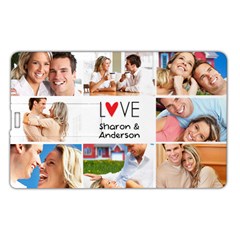Personalized Love Photo Any Text Gift Name Card Style USB Flash Drive