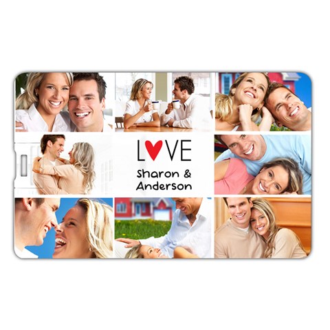 Personalized Love Photo Any Text Gift Name Card Style Usb Flash Drive By Joe Back