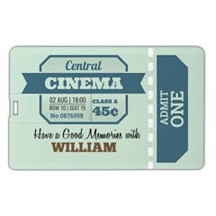 Personalized Retro Cinema Ticket Have a Good Memories with Name Name Card Style USB Flash Drive
