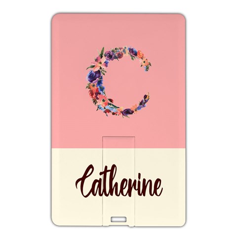 Personalized Initial Name Card Style Usb Flash Drive By Joe Front