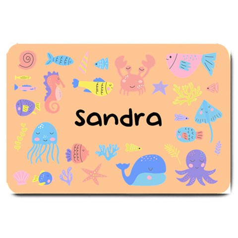 Personalized Cute Marine Life Name Any Text Large Doormat By Joe 30 x20  Door Mat