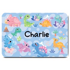 Personalized dinosaur Ilustration Color Name Any Text Large Doormat