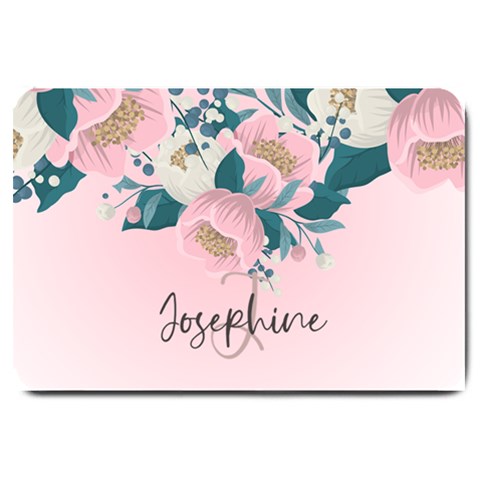 Personalized Name Any Text Floral Doormat By Joe 30 x20  Door Mat