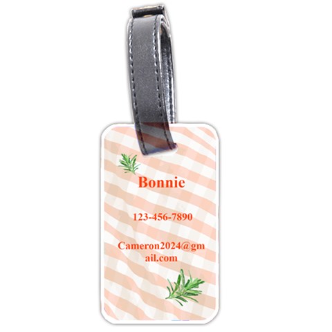 Personalized Name Breakfast Luggage Tag (two Sides) By Katy Back