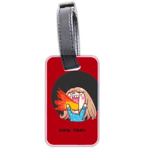 Personalized Name Angry Luggage Tag (two Sides) By Katy Front