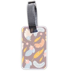 Personalized Name Feather Luggage Tag (two sides)