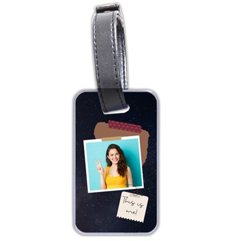 Personalized Photo Name Memo Style Luggage Tag (two Sides) By Katy Front