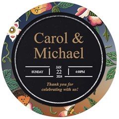 Personalized Married Save th Date Name Any Text Wooden Bottle Opener - Wooden Bottle Opener (Round)