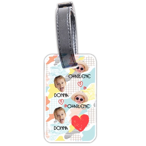 Personalized Photo Name  Luggage Tag (two Sides) By Katy Front