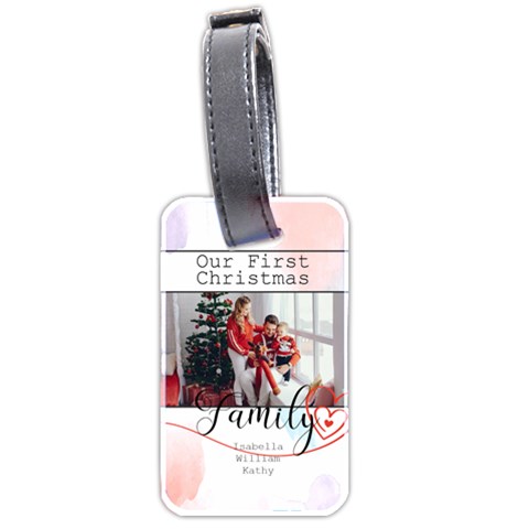 Personalized Name Photo Family Luggage Tag (two Sides) By Katy Front