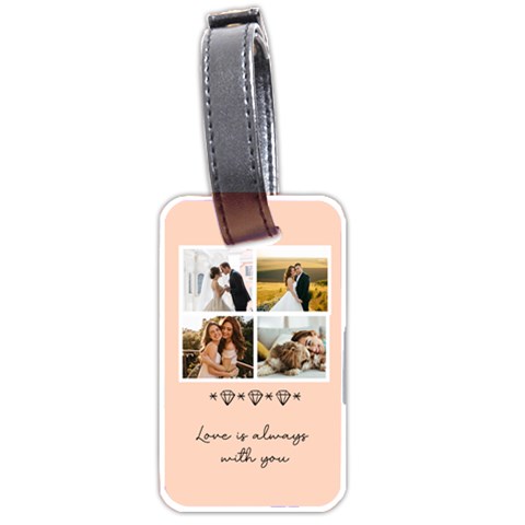 Personalized Photo Name Diamond Luggage Tag (two Sides) By Katy Front