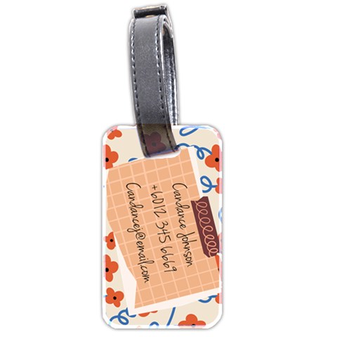 Personalized Photo Name Memo Style Luggage Tag (two Sides) By Katy Back