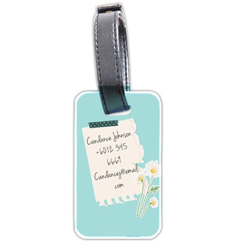 Personalized Photo Luggage Tag (two Sides) By Katy Back