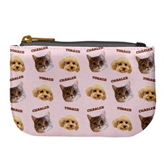 Personalized Pet Head Name Large Coin Purse