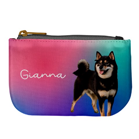 Personalized Pet Photo Name Large Coin Purse By Joe Front