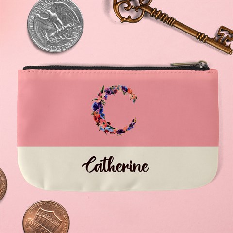 Personalized Initial Name Large Coin Purse By Joe Back